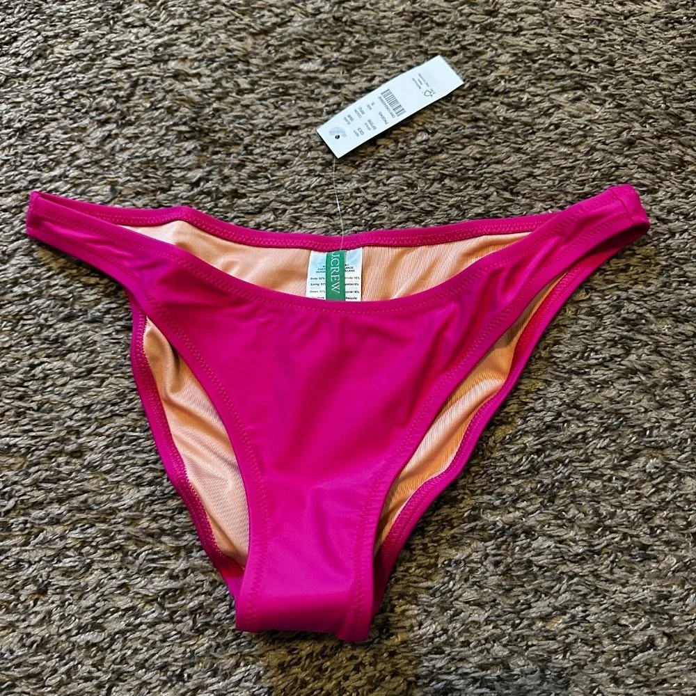 J.‎ Crew Bikini Bottom Hot Pink Swim Suit Low Rise Classic Size S